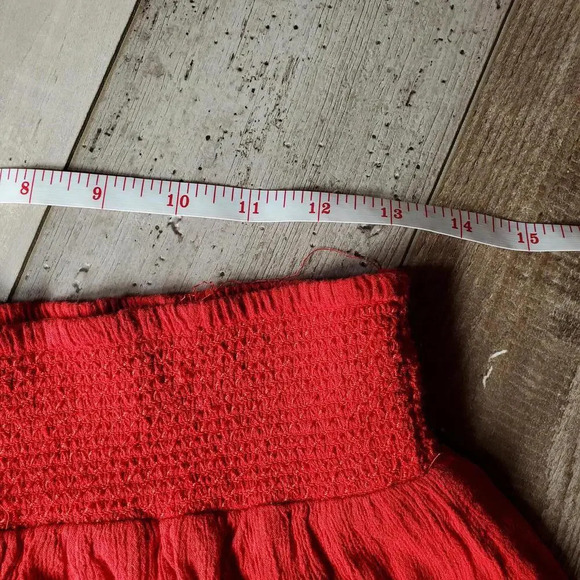 Old Navy Women's Red Embroidered Casual Cotton Skirt Size Large - Picture 8 of 15